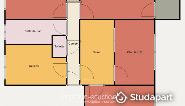 Colocation �tudiante Studio &agrave; Paris 19�me arrondissement (75019)