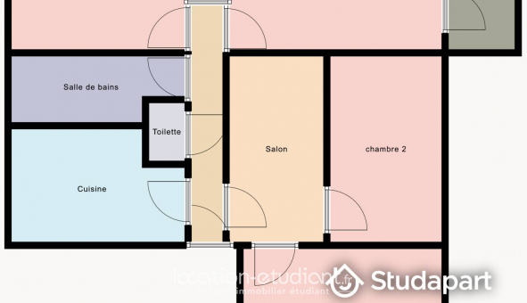 Colocation �tudiante Studio &agrave; Paris 19�me arrondissement (75019)