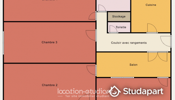 Colocation �tudiante Studio &agrave; Paris 19�me arrondissement (75019)