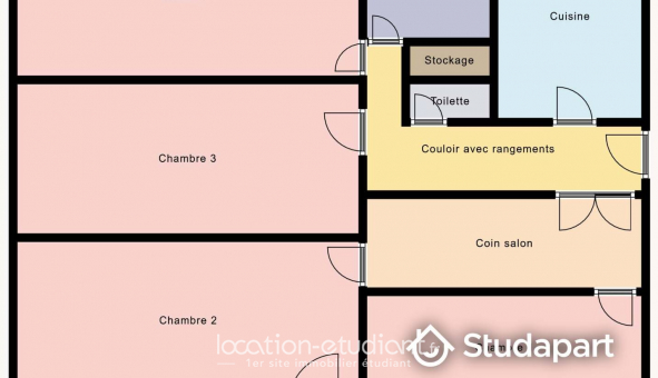 Colocation �tudiante Studio &agrave; Paris 19�me arrondissement (75019)