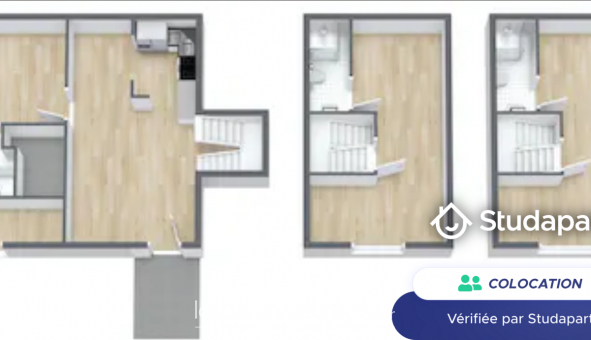 Colocation tudiante Studio à Paris 20me arrondissement (75020)