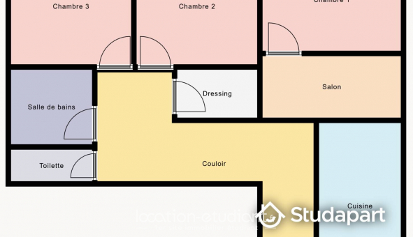 Colocation �tudiante Studio &agrave; Paris 20�me arrondissement (75020)