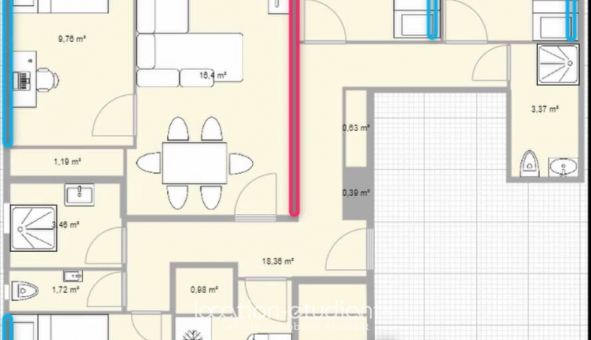 Colocation étudiante Studio à Pau (64000)