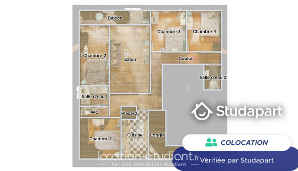 Colocation tudiante Studio à Pau (64000)
