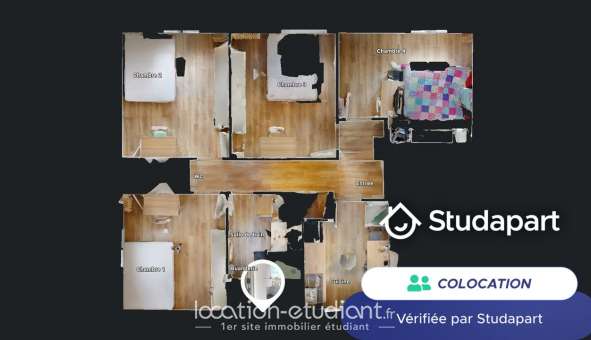 Colocation �tudiante Studio &agrave; Rennes (35000)