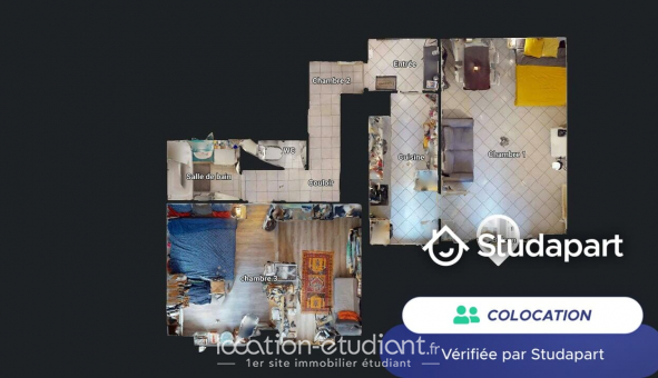 Colocation �tudiante Studio &agrave; Rennes (35000)