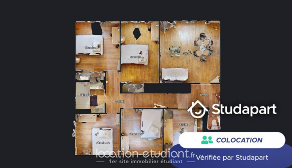 Colocation �tudiante Studio &agrave; Rennes (35000)