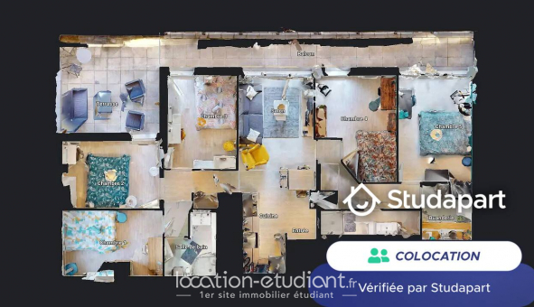 Colocation �tudiante Studio &agrave; Rennes (35000)