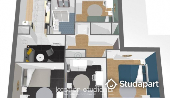 Colocation �tudiante Studio &agrave; Rennes (35000)