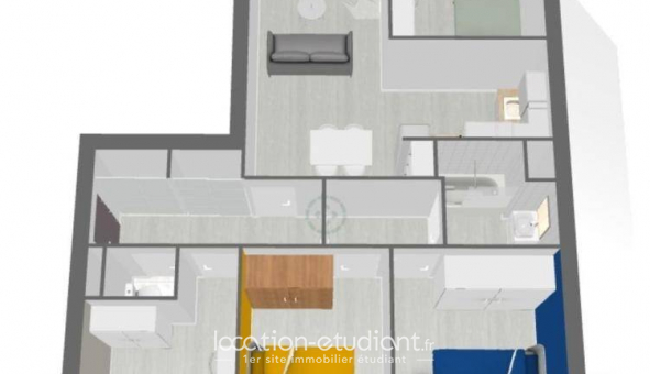 Colocation �tudiante Studio &agrave; Rennes (35000)