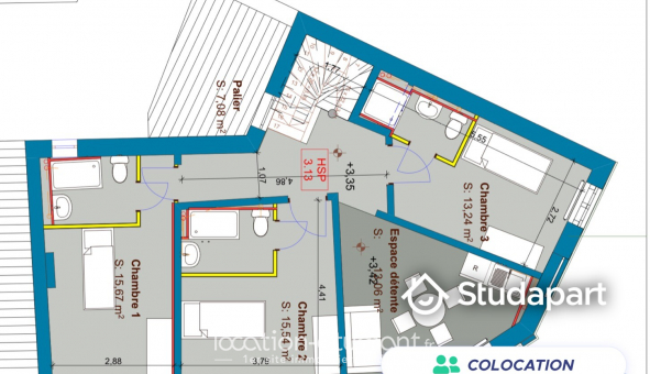 Colocation tudiante Studio à Roubaix (59100)