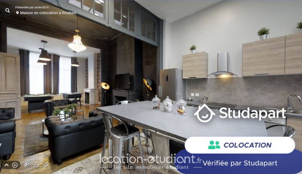 Colocation tudiante Studio à Roubaix (59100)