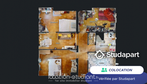 Colocation étudiante Studio à Rouen (76100)