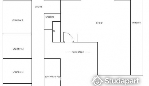 Colocation tudiante Studio à Rouen (76100)