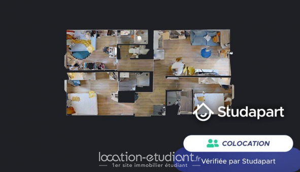 Colocation tudiante Studio à Rouen (76100)