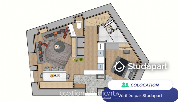 Colocation tudiante Studio à Sain Bel (69210)