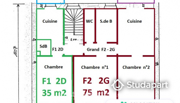 Colocation tudiante Studio à Sarreguemines (57200)