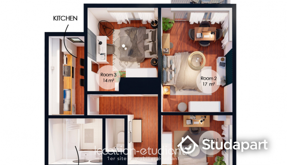 Colocation étudiante T3 à Strasbourg (67000)