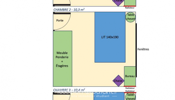 Colocation tudiante Studio à Tours (37000)