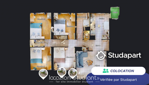 Colocation tudiante Studio à Valence (26000)