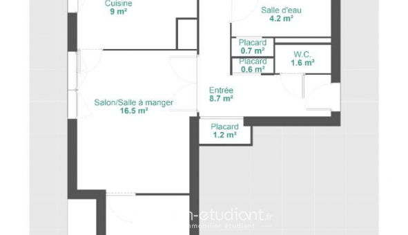 Colocation tudiante Studio à Vnissieux (69200)