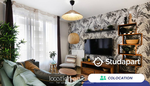 Colocation étudiante T3 &agrave; Villeurbanne (69100)