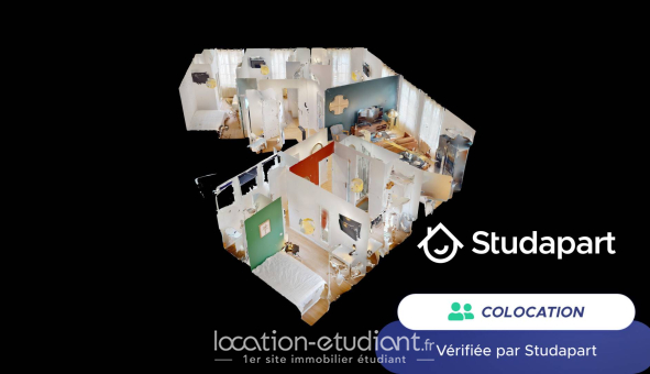 Colocation étudiante Studio &agrave; Amiens (80090)