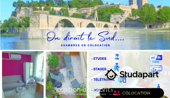 Colocation étudiante T4 &agrave; Avignon (84000)