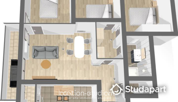 Colocation étudiante Studio &agrave; Avignon (84000)