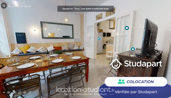 Colocation étudiante Studio &agrave; Bordeaux (33300)