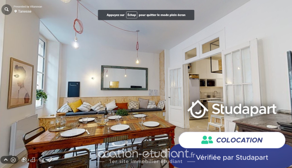 Colocation étudiante Studio &agrave; Bordeaux (33300)