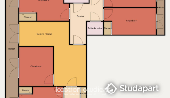 Colocation étudiante Studio &agrave; Clichy (92110)