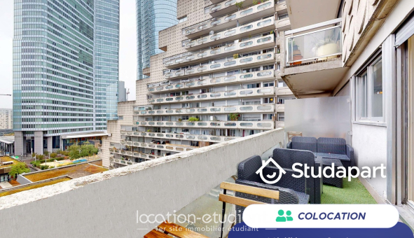Colocation étudiante Studio &agrave; Courbevoie (92400)