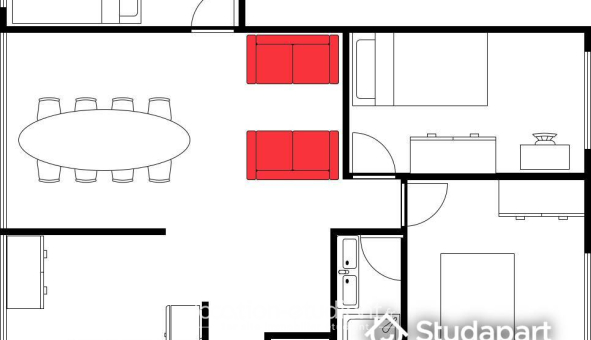 Colocation étudiante Studio &agrave; Créteil (94000)