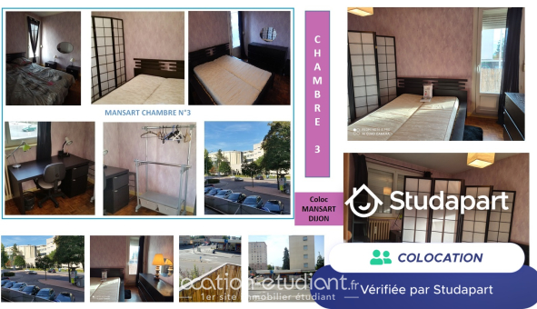 Colocation étudiante T4 &agrave; Dijon (21000)