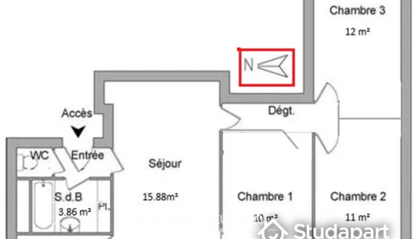 Colocation étudiante T4 &agrave; Dijon (21000)