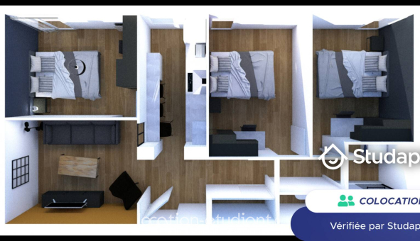 Colocation étudiante Studio &agrave; Gradignan (33170)