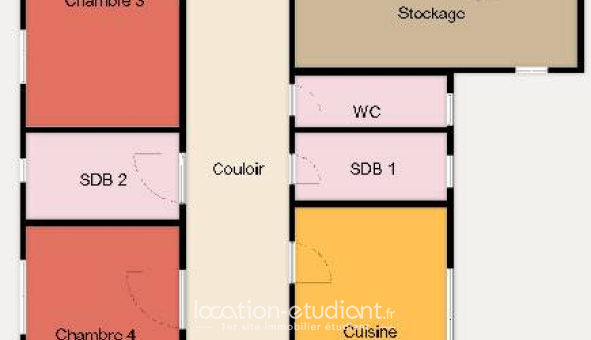 Colocation étudiante Studio &agrave; La Madeleine (59110)