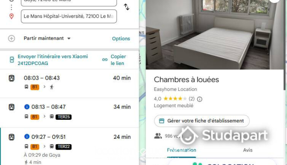 Colocation étudiante T5 &agrave; Le Mans (72100)