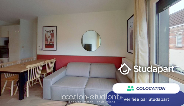 Colocation étudiante Studio &agrave; Lille (59800)