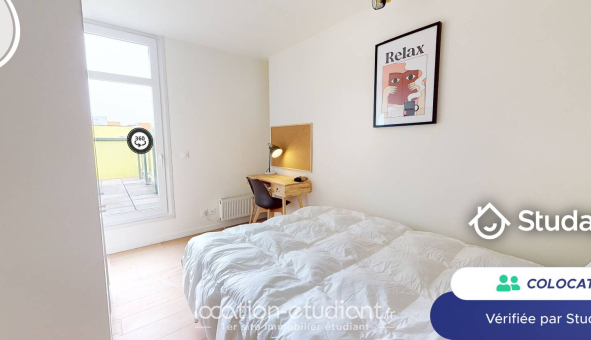 Colocation étudiante Studio &agrave; Lille (59800)