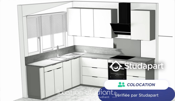 Colocation étudiante Studio &agrave; Lille (59800)