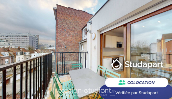 Colocation étudiante T1 &agrave; Lille (59800)