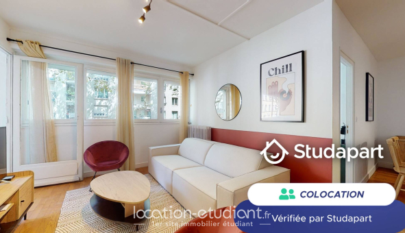 Colocation étudiante Studio &agrave; Lyon 3ème arrondissement (69003)
