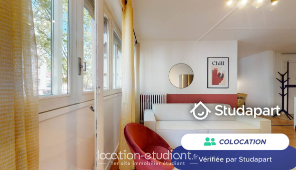 Colocation étudiante Studio &agrave; Lyon 3ème arrondissement (69003)