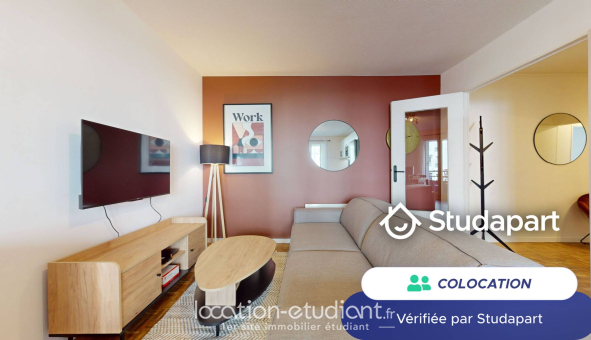 Colocation étudiante Studio &agrave; Lyon 3ème arrondissement (69003)
