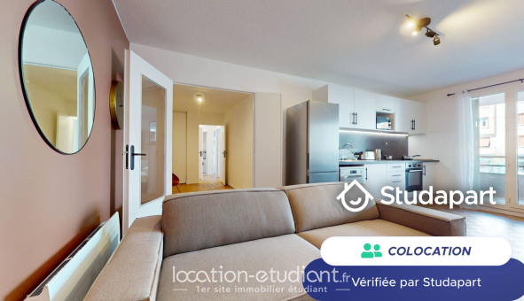 Colocation étudiante Studio &agrave; Lyon 3ème arrondissement (69003)
