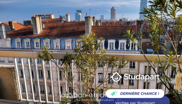 Colocation étudiante Studio &agrave; Lyon 6ème arrondissement (69006)