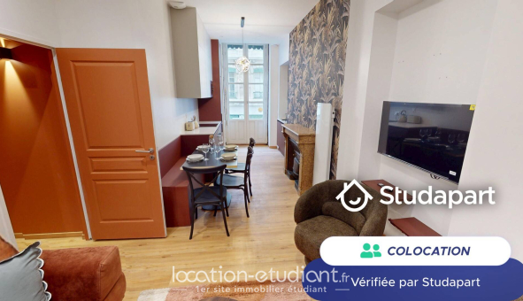 Colocation étudiante Studio &agrave; Lyon 6ème arrondissement (69006)