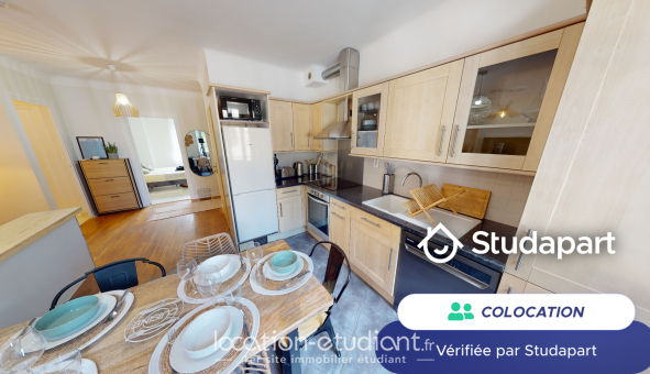 Colocation étudiante Studio &agrave; Lyon 7ème arrondissement (69007)